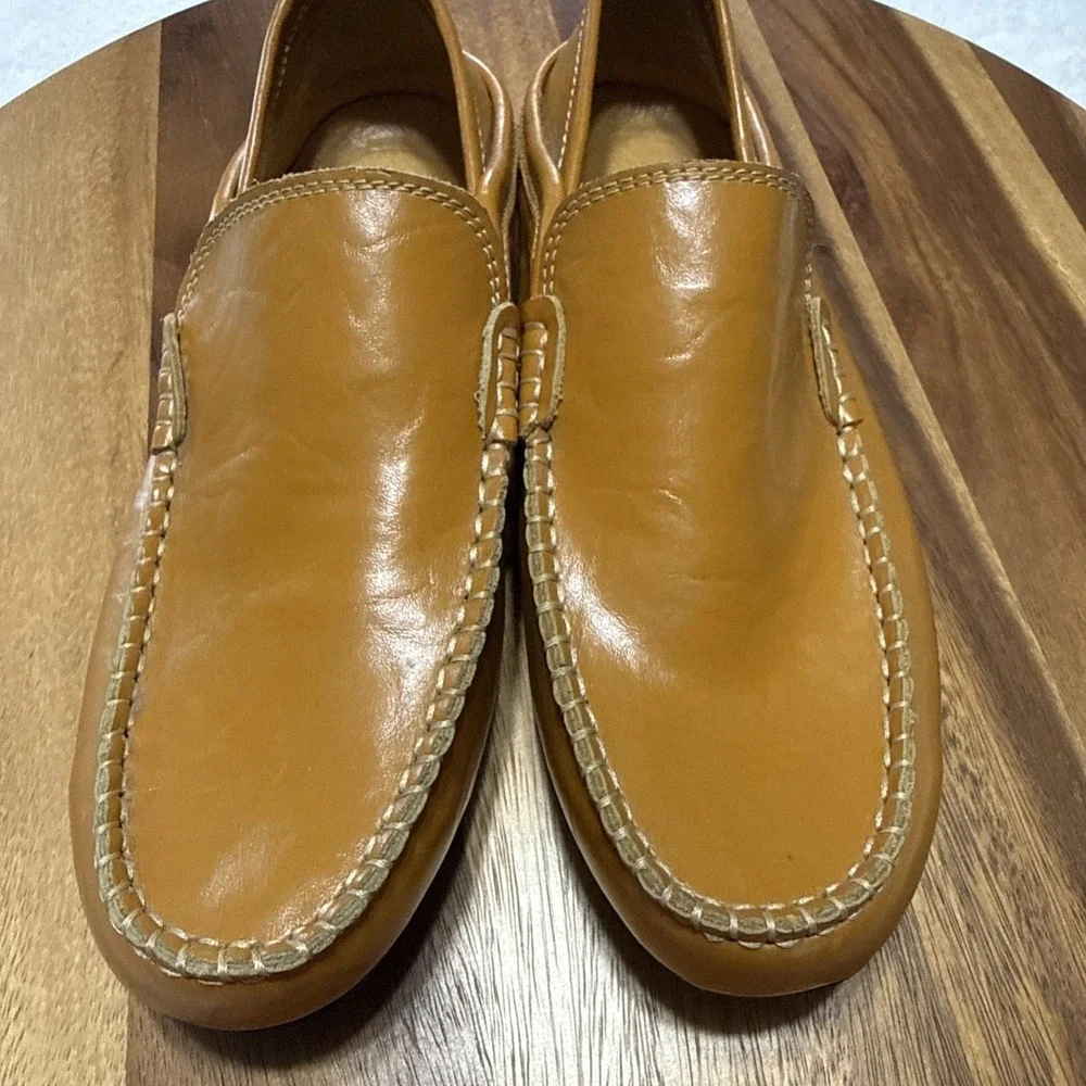 Men's Genuine Leather Loafers Moccasins Boat Shoes EU40 Men's 7 Women's 9